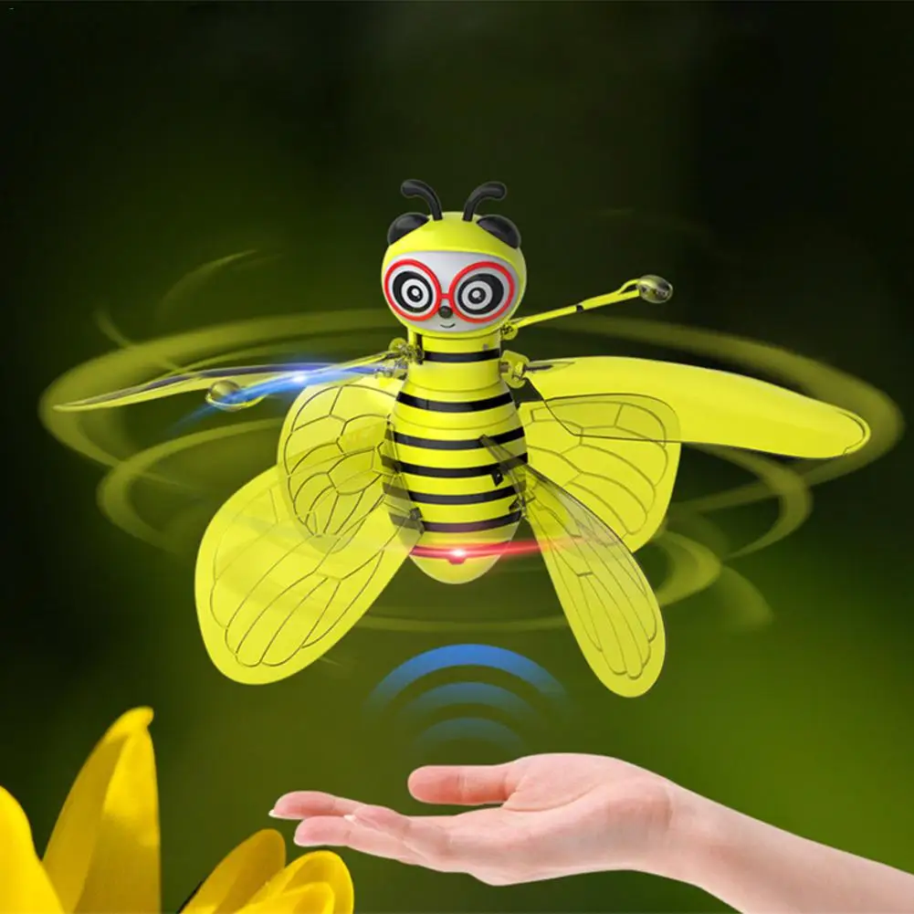 

Illuminated Lighting Toy LED Crystal Ball Angel Little Bee Magic Sensor LED Helicopter Induction Aircraft Intelligent Toy 08