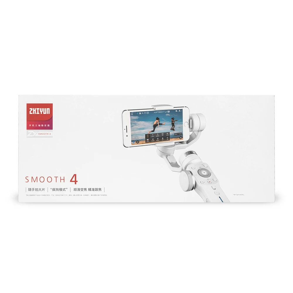  ZHIYUN Official Smooth 4 Handheld Stabilizer for Smartphone iPhone XS XR 8Plus Samsung & Action Cam