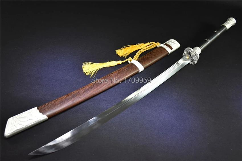 111CM*Chinese WuShu Fighting Long Knife High Manganese Steel Blade