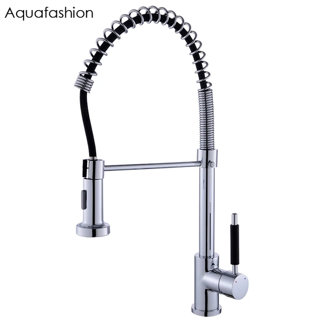 Commercial Style Spring Kitchen Faucet Mixer Pull Down Flexible Commercial Style Spring Kitchen Faucet Mixer Pull Down Flexible Tap 360 Degree Swivel Spout