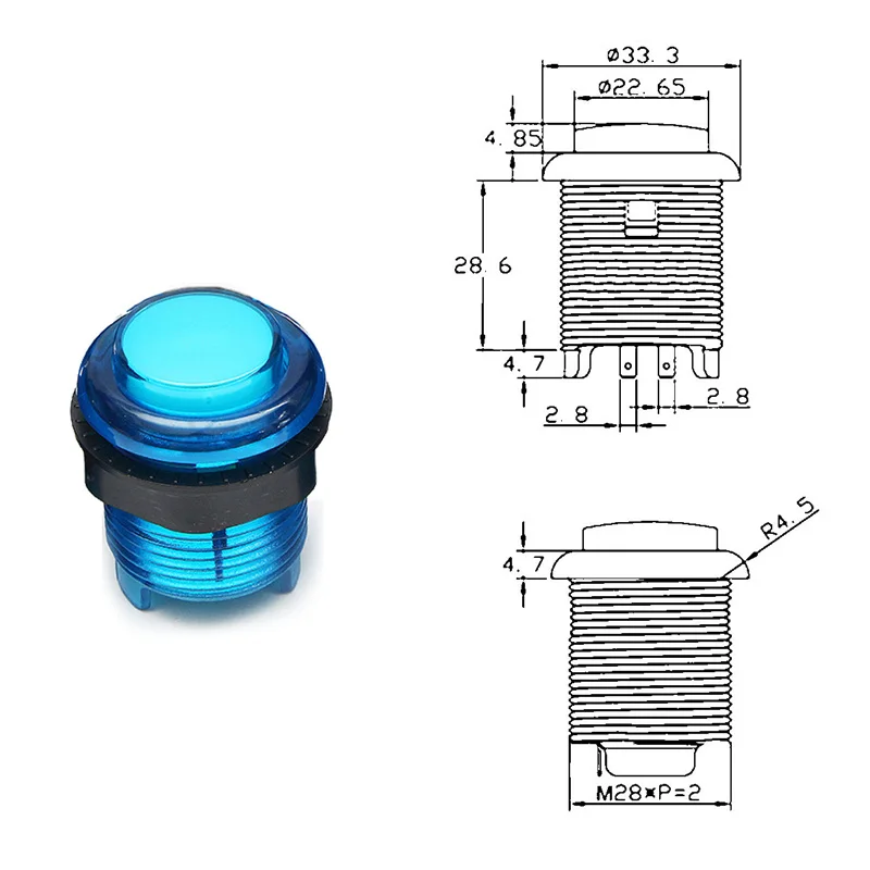 2 игрока DIY аркадный джойстик с 20 светодиодный кнопками+ 2 джойстика+ 2 USB энкодера комплект+ кабели джойстик аркадный набор