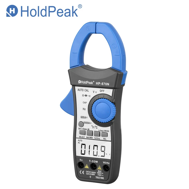 

Multimetro6 HP-870N AC/DC Digital Clamp Meter Multimeter Pinza Voltage Amperimetro True RMS Frequency Multi Meter Data Hold