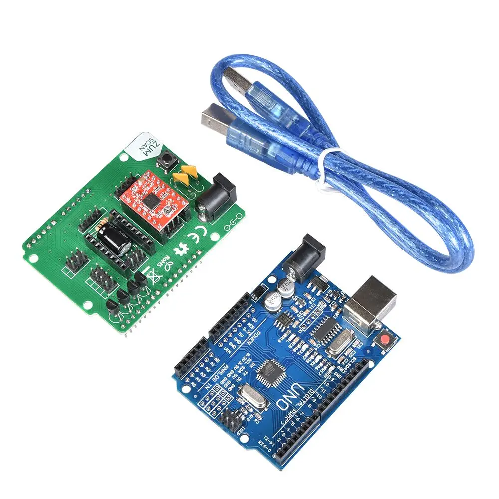 3D Scanner Board Kit Ciclop 3D Scanner Open Source DIY zubehör UNO Controller Und ZUM Scan Erweiterungskarte Kits Mit A4988 3D Scanner Board Kit Ciclop 3D Scanner Open Source DIY zubehör UNO Controller Und ZUM Scan Erweiterungskarte Kits Mit A4988