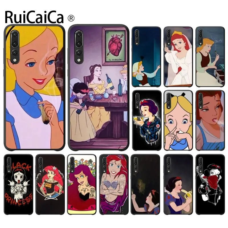 Ruicaica тату принцесса курить и пить чехол для телефона huawei Mate10 Lite P20 Pro P10 Plus Mate9 10 Honor