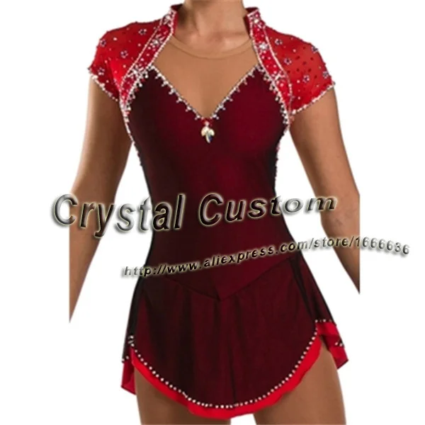 Hot Sales Figure Ice Skating Dresses For Girls With Spandex New Brand