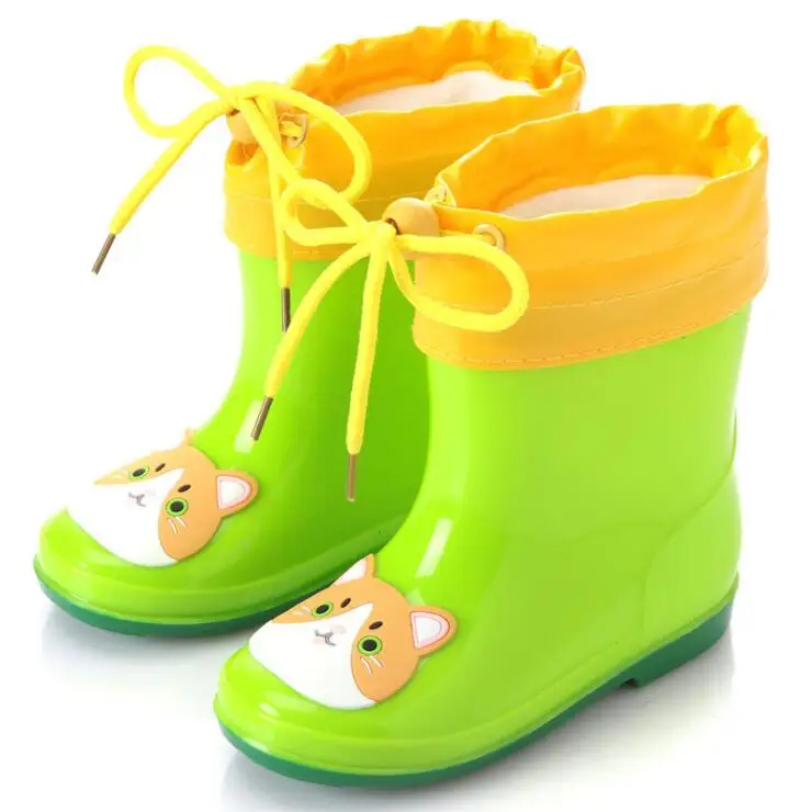 Восхитительный игрушечный кошачий хвост, детские непромокаемые сапоги, детские ботинки, Нескользящие ботинки для мальчиков и девочек 3-4-5 лет, 15-19 см