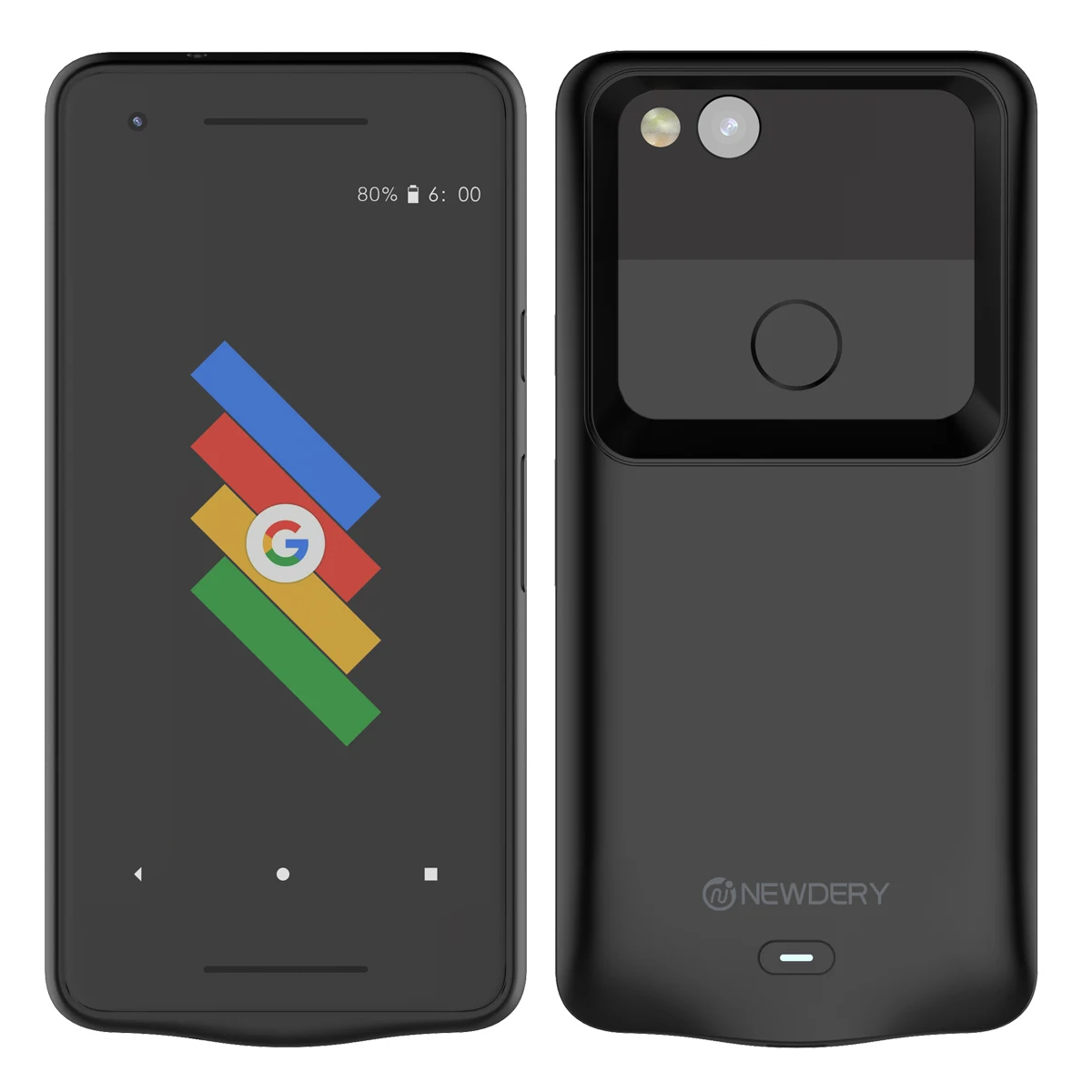 Чехол WIN 5200 мАч, чехол для зарядного устройства для Google Pixel 2 XL, чехол, внешний аккумулятор, чехол для зарядки, ультра тонкий внешний аккумулятор, чехол для зарядного устройства - Цвет: Black