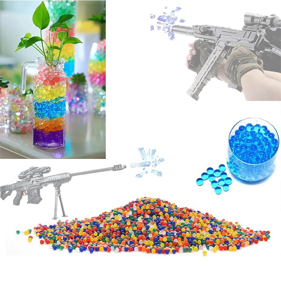 4000pcspacket Colored Orbeez Soft Crystal Water Gun