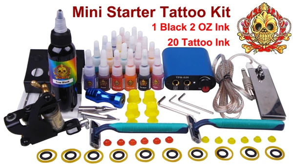 

Tattoo Kits for Body Art 1pcs Tattoo Machine Guns Equipment Power Supply Tattoo Ink Pigment Set