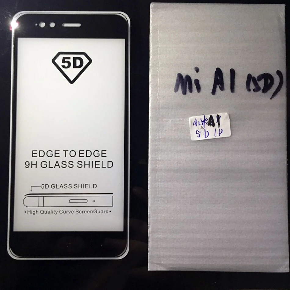 5D закаленное Стекло для Xiaomi mi A1 5X Full Экран протектор спортивной камеры Xiao пленка 4D