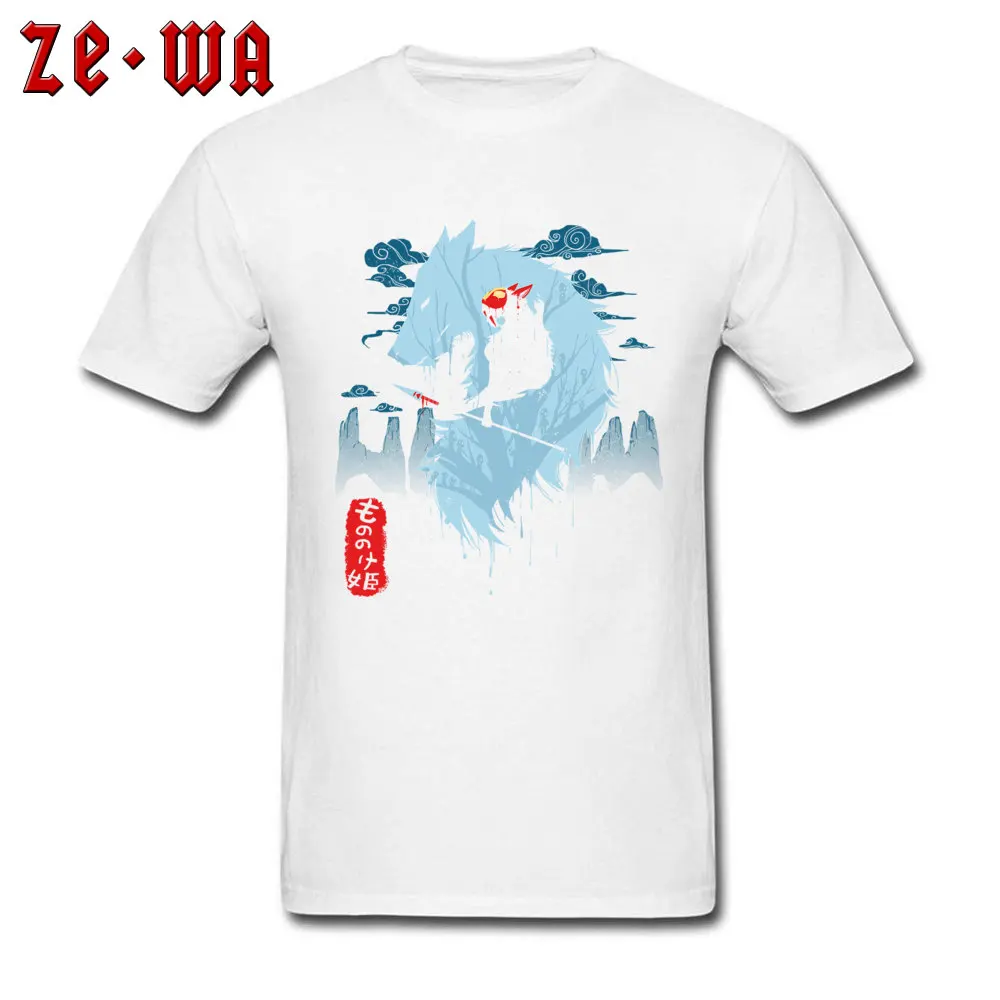 Tops Tees princess mononoke Tee Shirt Labor Day Brand New Printing Short Sleeve 100% Cotton Crew Neck Young T-shirts Printing princess mononoke white