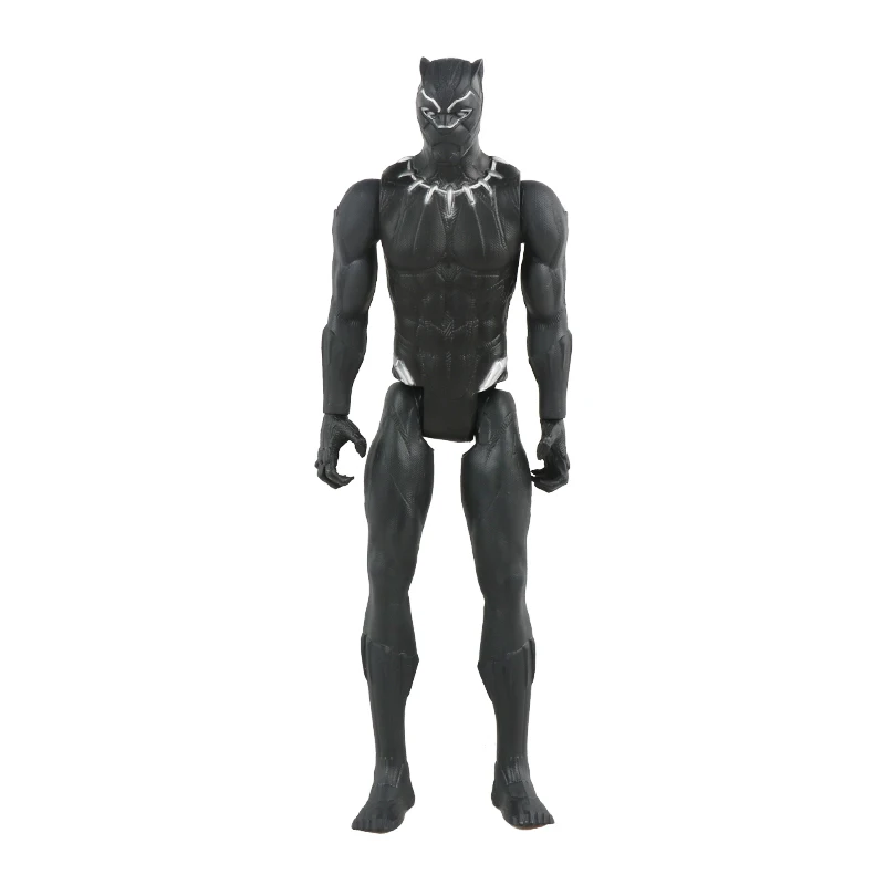 30 см Marvel Мстители игрушки танос Халк Бастер человек паук Железный человек Капитан Америка Тор Росомаха Черная пантера фигурка куклы - Цвет: panther no box