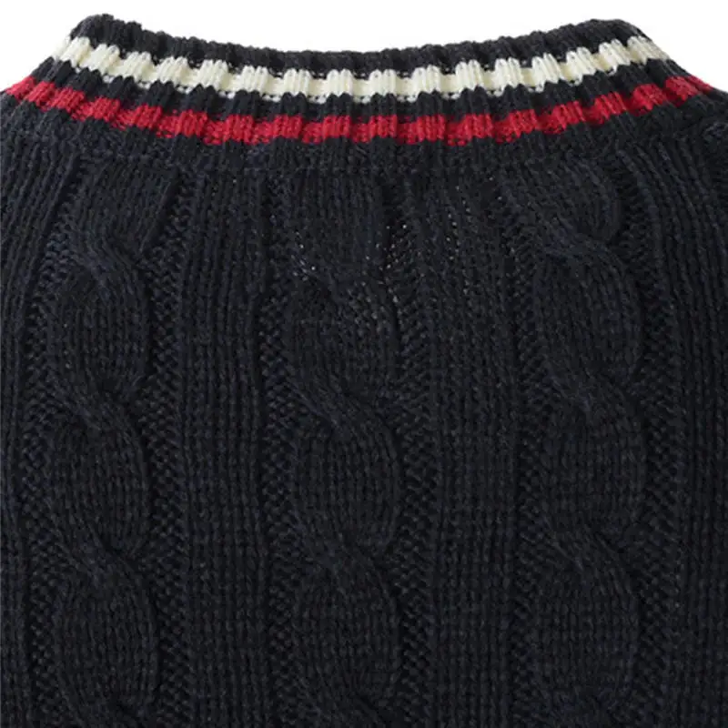Зимний пуловер Мужской вязанный обтягивающий свитер рождественский джемпер мужской повседневный тонкий v-образный вырез вязаный свитер Sueter Hombre 013