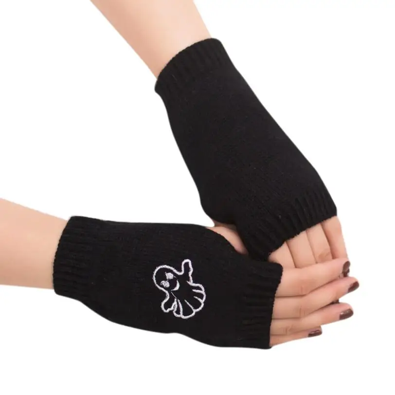 

Women Gloves without fingers Girl Knitted Arm Fingerless Warm Winter Gloves Soft Warm Mittens female Fingerless Moto gloves Luva