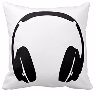 New Arrival Hip Hop font b Headphones b font Luxury Printing Style Square Pillowcase Throw Pillow