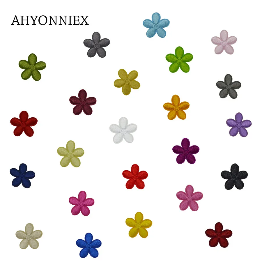 Недорогие патчи AHYONNIEX с цветочной вышивкой 5 шт. для одежды значки наклейки