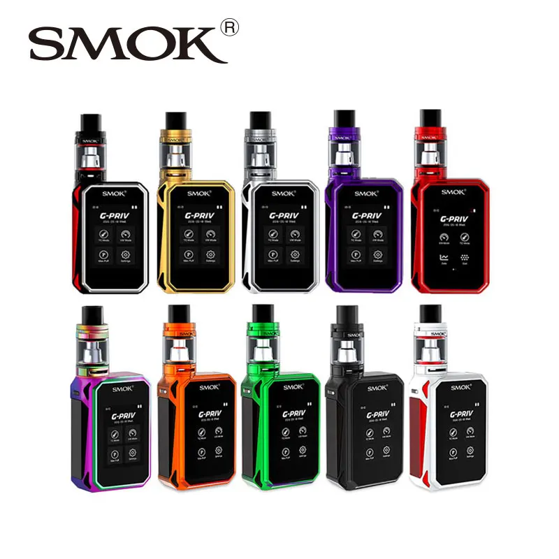 

Authentic SMOK G-Priv Kit with 220W G priv Box Mod & 2ml/5ml TFV8 Big Baby Tank G priv Touch Screen vs Gen Kit/ Drag 2/ SWAG