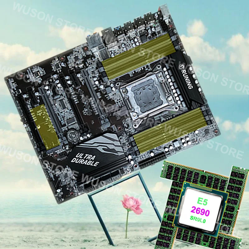 

Promotion Runing Super ATX X79 motherboard 8 RAM slots max 128G 1866 memory CPU Xeon E5 2690 C2 SR0L0 RAM 4*8G 1600MHz DDR3 RECC