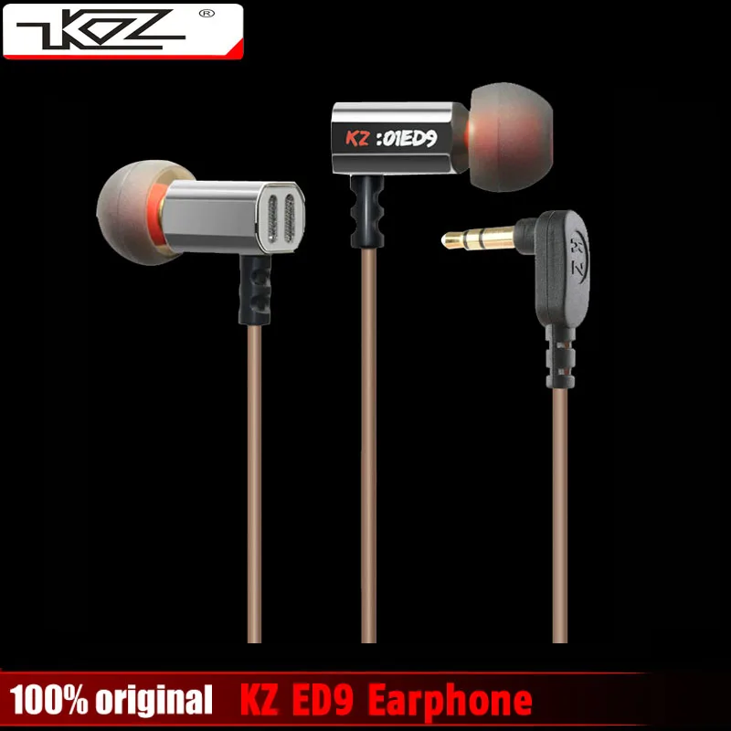 

100% Original KZ ED9 3.5mm in ear Earphones Heavy Bass HIFI DJ Stereo Earplug noise isolating with Retailed Box