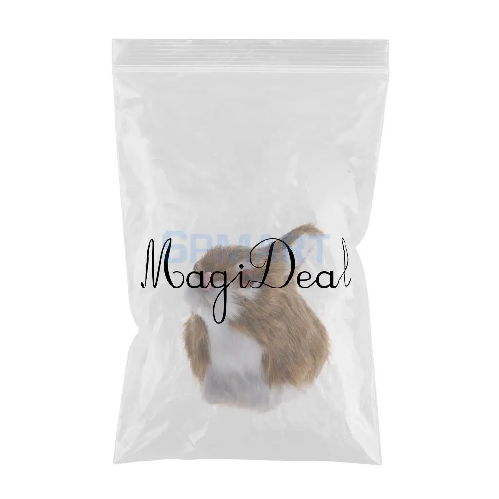 Lifelike Simulation Plush Stuffed Rabbit Hare Bunny Animals Model Figure Plush Figures Soft Toy Home Decoration Brown