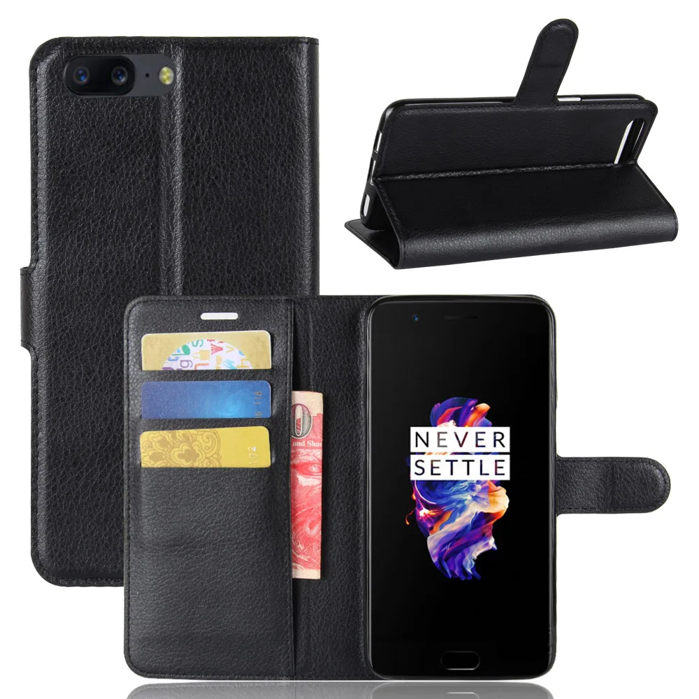 

UTOPER sFor Oneplus 5T 5 Case Flip Wallet PU Leather For Oneplus5T Cover Magnetic Fundas Silicone Case For One plus 5 6T Cover