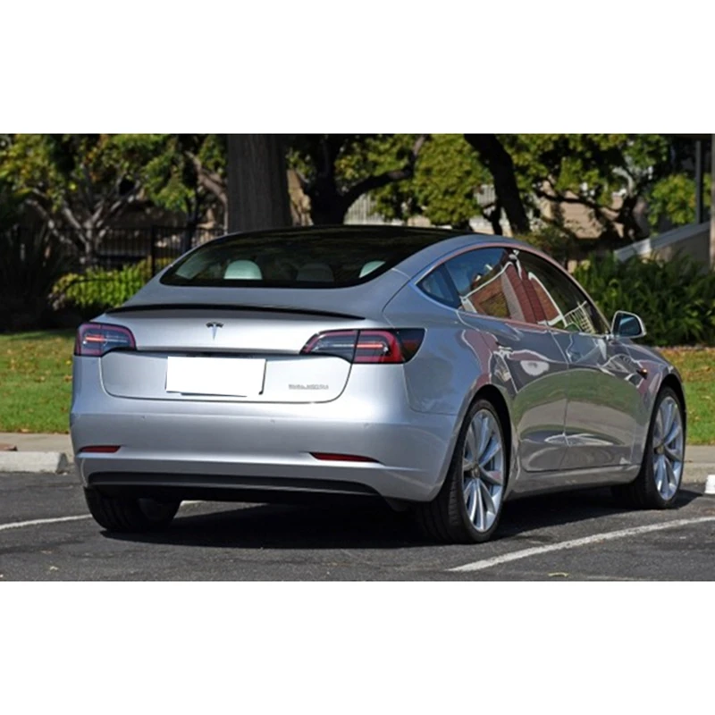 

for Tesla Model 3 2017-2020 rear Carbon Fiber rear boot Wing Spoiler Rear Roof Spoiler Wing Trunk Lip Boot Cover Car Styling