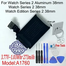 273 мАч 1.03Whr A1760 батарея для Apple Watch Series 2 38 мм и Watch Series 2 Алюминий 38 мм батарея и серия Edition 2 38