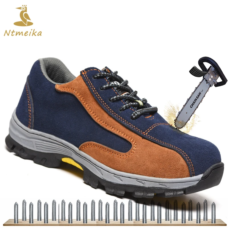 

Big Size 36-46 Cow Suede Men Work Safety Shoes Steel Toe Steel Insole Causal Work Shoes Men Wear-resisting Safety Boots For Men
