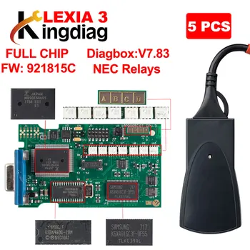 

5pcs/set Gold Edge Lexia3 Diagbox v7.83 pp2000 921815C Full Chips diagnostic tool for Citroen/Peugeot lexia 3 Auto Scanner lexia