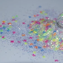 Новое поступление золото белый устойчив к растворителям блеск смешанный набор бабочек для нанесения лака для ногтей, ногтей искусство блестки для ногтей G405