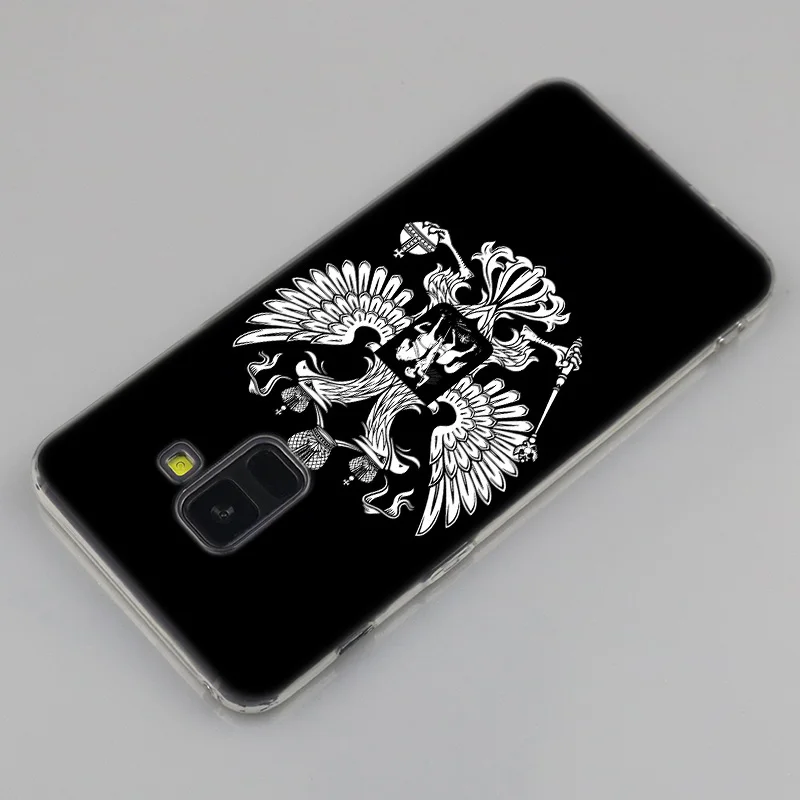 Силиконовый чехол с эмблемой русского флага для Samsung Galaxy A50 A30 A10 A40 A6 A8 Plus A9 A5 A7 2018 2017