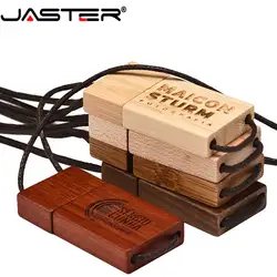 JASTER (более 5 шт. бесплатный логотип) Резные шнурки деревянные флеш-диск USB 2,0 из красного дерева флешки 4 Гб 64 ГБ 16 ГБ 32 ГБ карта памяти U диск