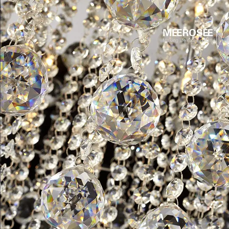 Round Crystal Chandelier Light Fitting G4 Flush Mounted Lustres de cristal Chandelier lighting for foyer Lamparas de Techo Home