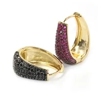 Дизайн, Лидер продаж, Классические Золотые медные Круглые разноцветные свадебные серьги-кольца для женщин, Подарок на годовщину