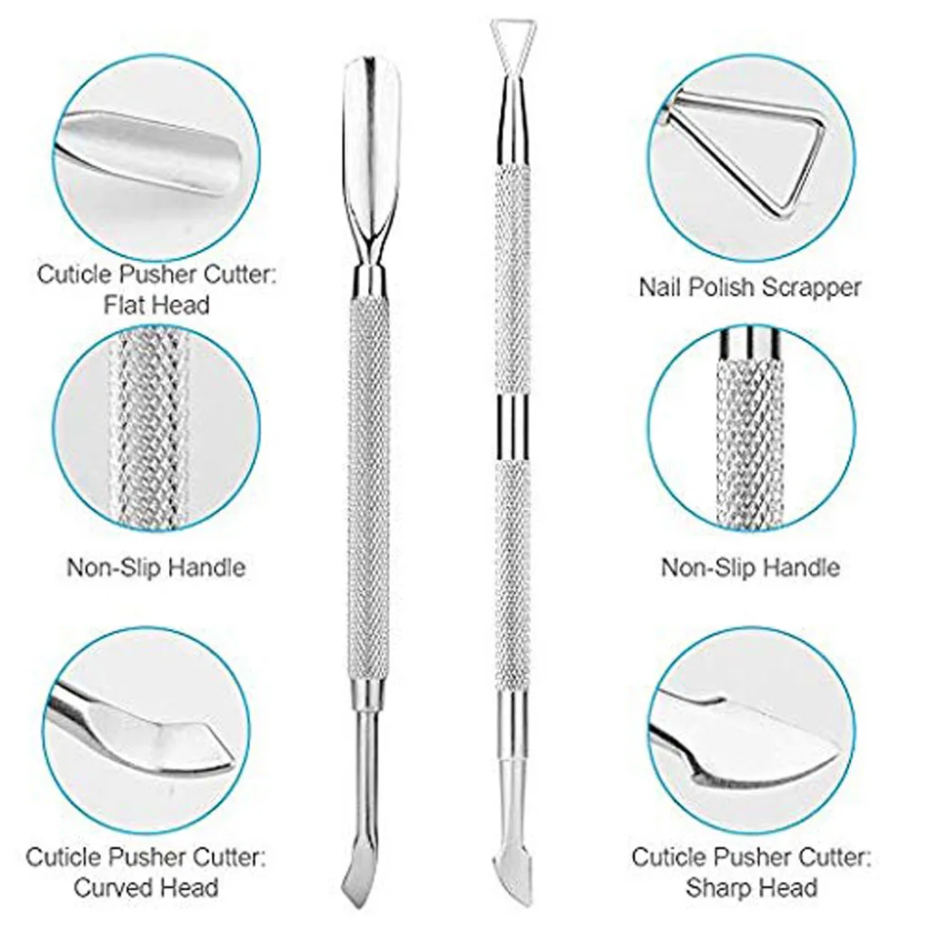 2 шт набор роговой Толкатель и резак треугольник толкатель скребок профессионального класса из нержавеющей стали роговой удалитель