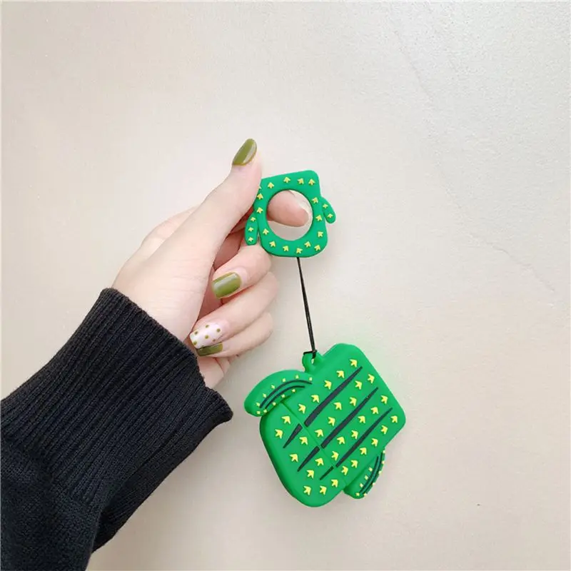 

Soft Silicone Cute Cactus Carrot Pattern Shockproof Case Skin Protective Cover for Airpods 1/2 Charging Box