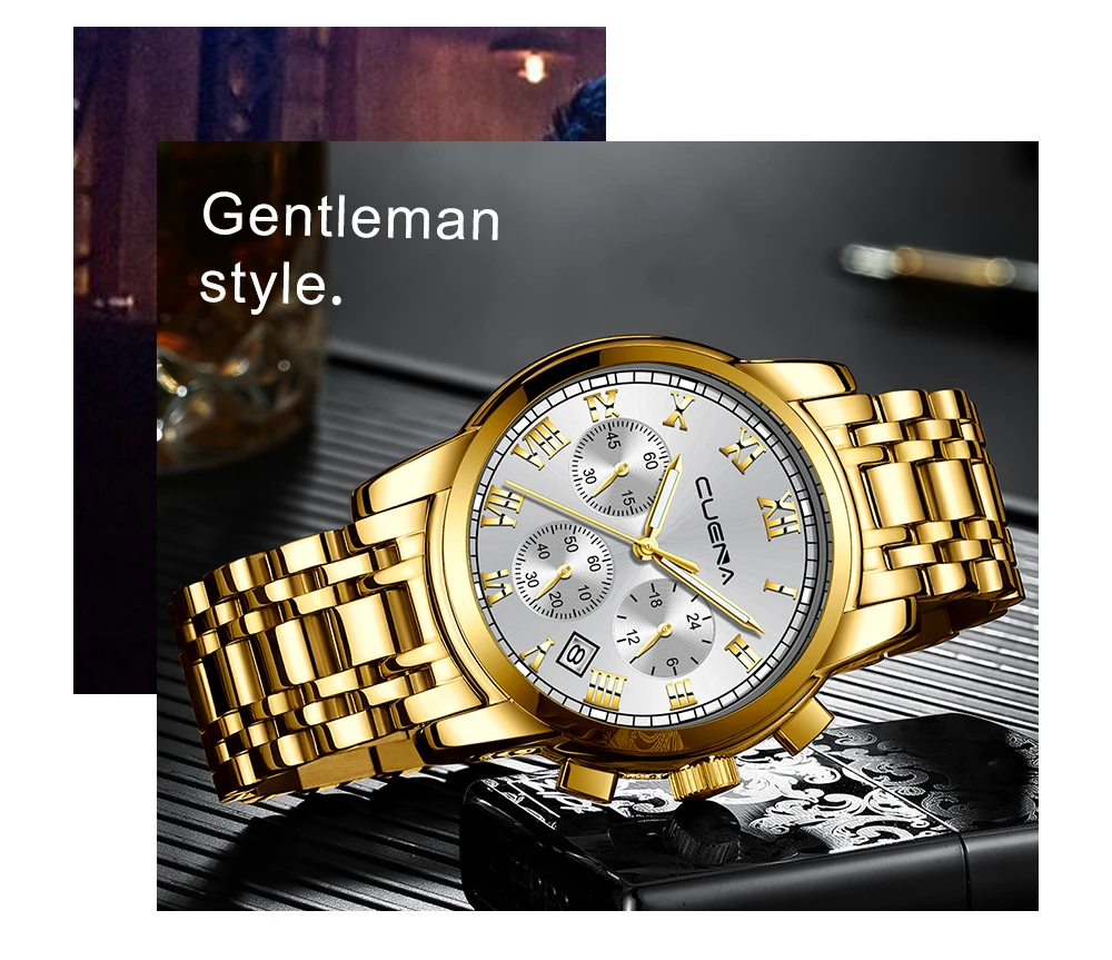 CRRJU Модные Бизнес повседневные часы для мужчин спортивные аналоговый хронограф полный сталь водостойкие часы для мужчин часы Relogio Masculino