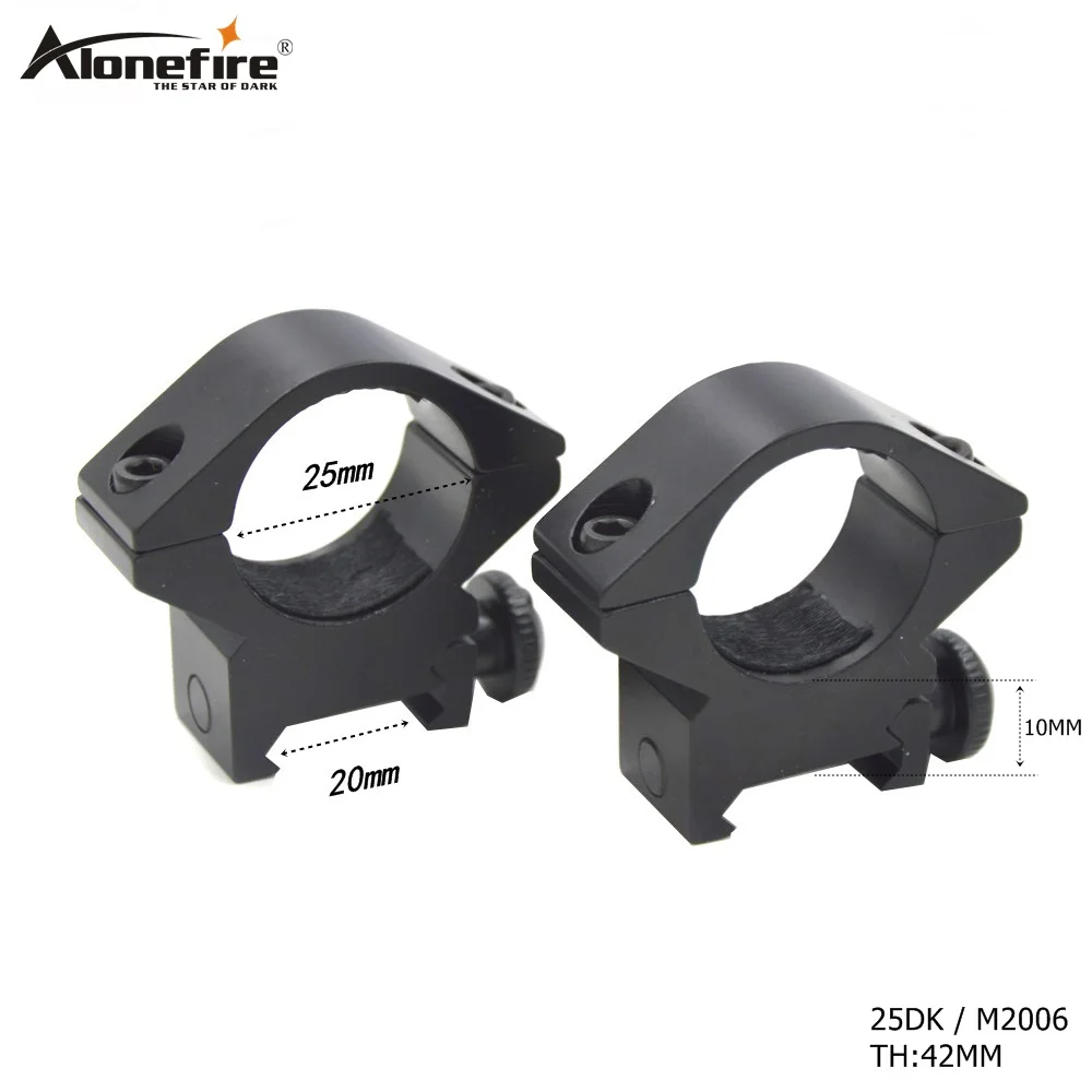 

AloneFire 25DK 25.4mm Scope Shot gun Flashlight Ring Mount Hunting Rifle Gun Scope Mount 20mm Rail Dovetail Picatinny