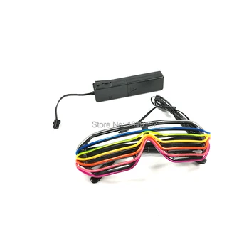 

6 or 7 Color Sound Active Driver Flashing EL LED Glasses Luminous Lighting Colorful Glowing Classic Toys For Dance DJ,Party