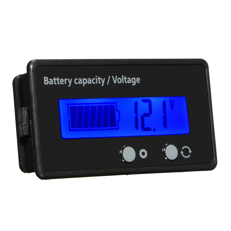 Вольтметр цифровой батарея тестер 12 В 24 в 36 в 48 в Напряжение метр ЖК-дисплей свинцово-кислотная литиевых ёмкость индикатор вольт питание