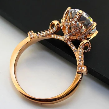 

LOREDANA Jewelry Fashion Princess Cut White Zircon Gold Color Engagement Rings wedding Rings Party Rings