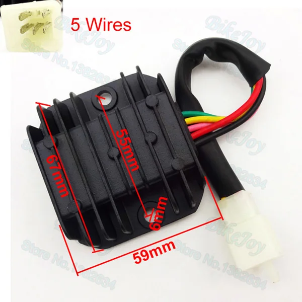 5 Wires Voltage Regulator Rectifier Plug For GY6 50cc 125cc 150cc CG125