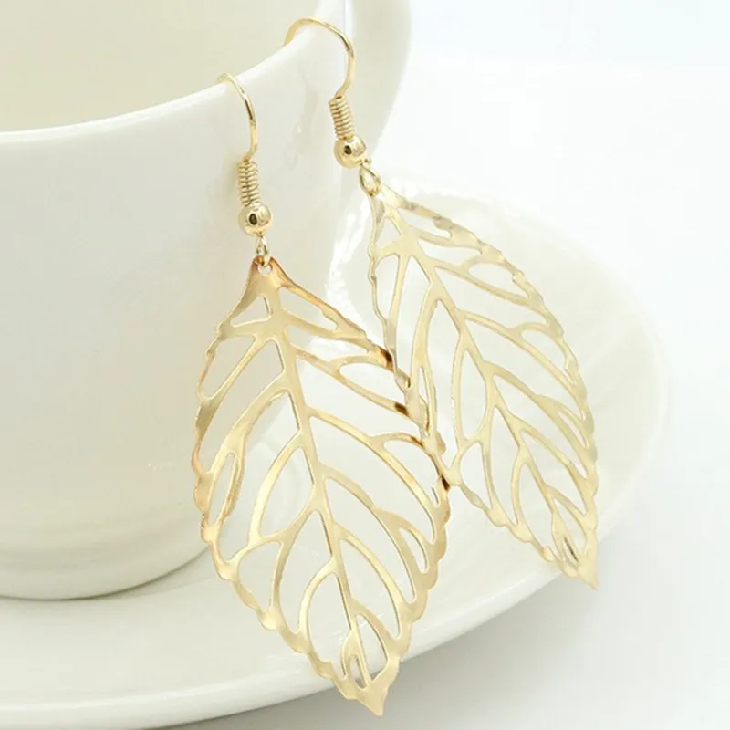 

EK648 Brincos Dangle Vintage Bohemia Long Big Hollow Leaf Drop Earrings For Women Wedding Jewelry Gift Accessories Pendientes