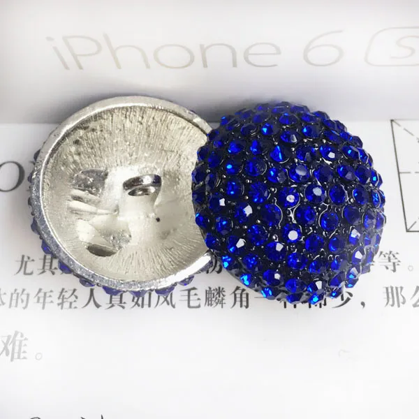 

Free shipping 10pcs/lot Blue Coat sweater rhinestone buttons high-grade metal mink button black suit clothing buttons