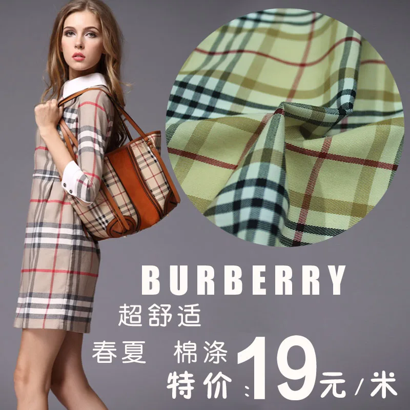 Customized 150cm width font b tartan b font lattice silk Satin cotton Chiffon gauze Cloth Fabric