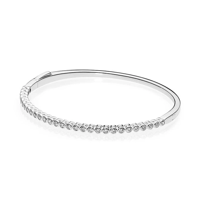 

Kristie 100% 925 Sterling silver 1:1 Original Authentic 590531CZ-1 Seductive Brilliant Charm Basic Bracelet Suitable DIY Beaded