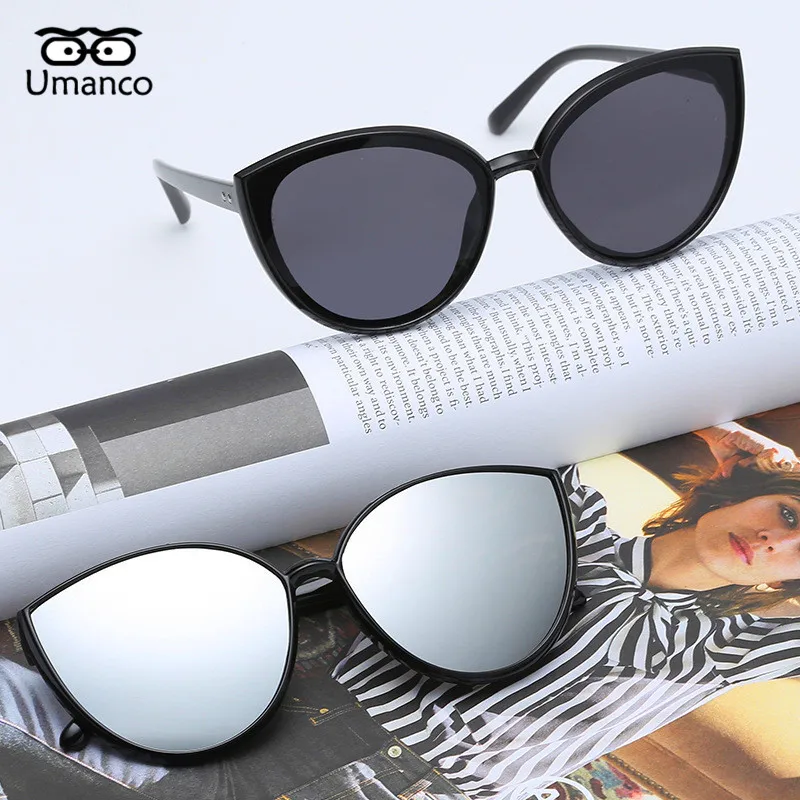 

Umanco 2019 New Luxury Business Cat Eye Sunglasses For Women Men Fashion Designer Brand Girl Glasses Beach Travel Gifts
