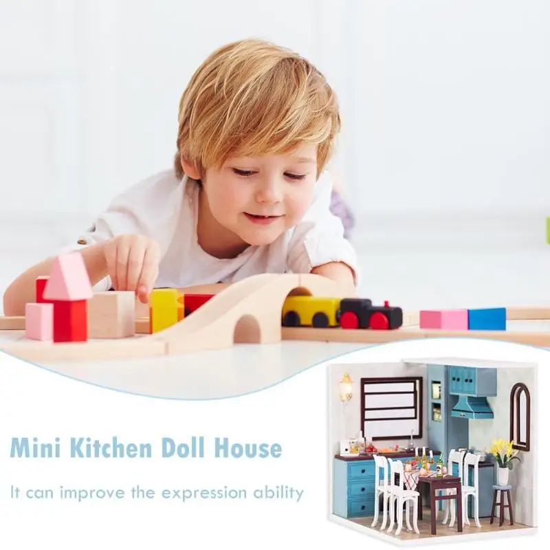 Мини-сборка DIY игрушка-домик 3D модель набор теплый домик детские развивающие игрушки подарок на день рождения ремесла смешная кухня
