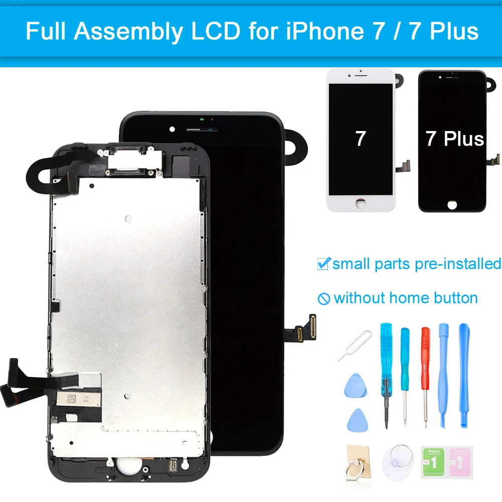 

for iPhone 7 LCD Touch Screen Display Digitizer Full Assembly for iPhone 7 Plus Screen Replacement Complete + Repair Tools