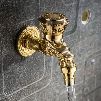 

Antique Gold Dragon Carved Tap Faucet Garden Bibcock Washing Machine Faucet Outdoor Faucet Single Cold Tap Basin Faucet